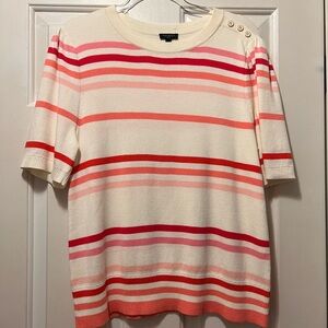 Talbots - Striped Women's Top with Button Detail